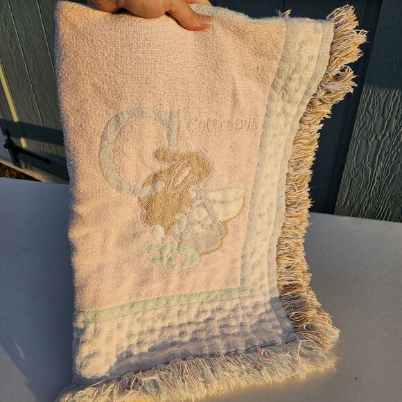 Vintage Beatrix Potter Quiltex Baby Blanket Nursery Easter Spring Cotton USA - Picture 9 of 10